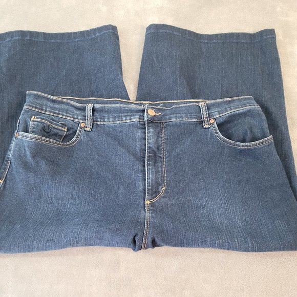 Gloria Vanderbilt Womens Jeans 18 All Around Slim Amanda Capri Dark CAP30E - Picture 1 of 9